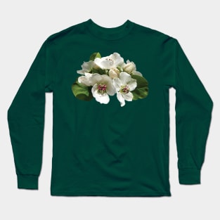 Apple Blossoms - Closeup of Apple Blossoms Long Sleeve T-Shirt